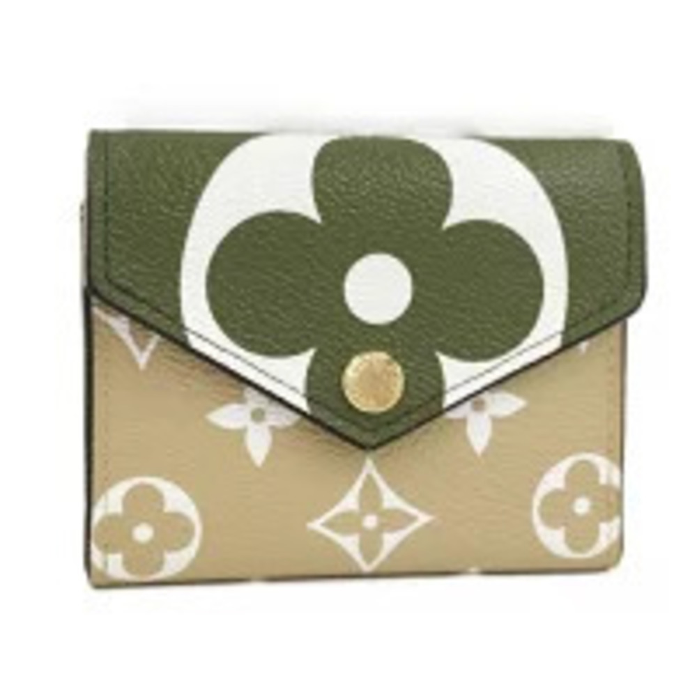 LOUIS VUITTON Portefeuille Zoe Monogram Giant Beige Brown Cream